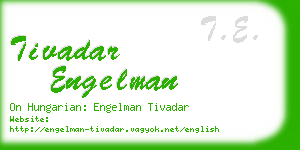 tivadar engelman business card